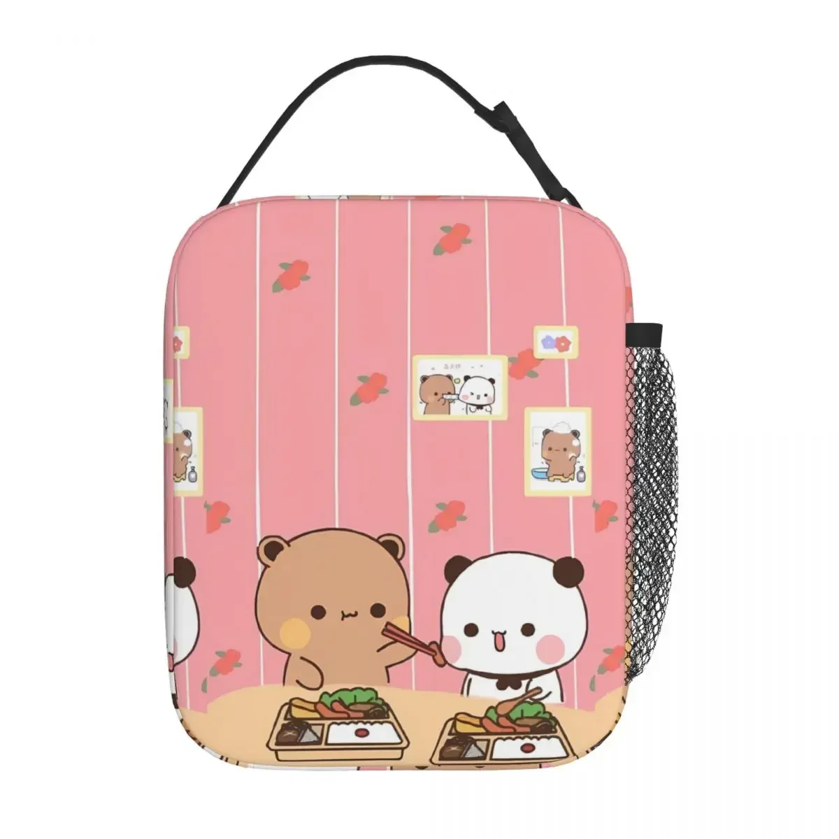 Cute Bubu And Dudu Lunch Bag Cartoon Panda Office Lunch Box For Child Fashion Tote Food Bags Oxford Portable Zipper Cooler Bag