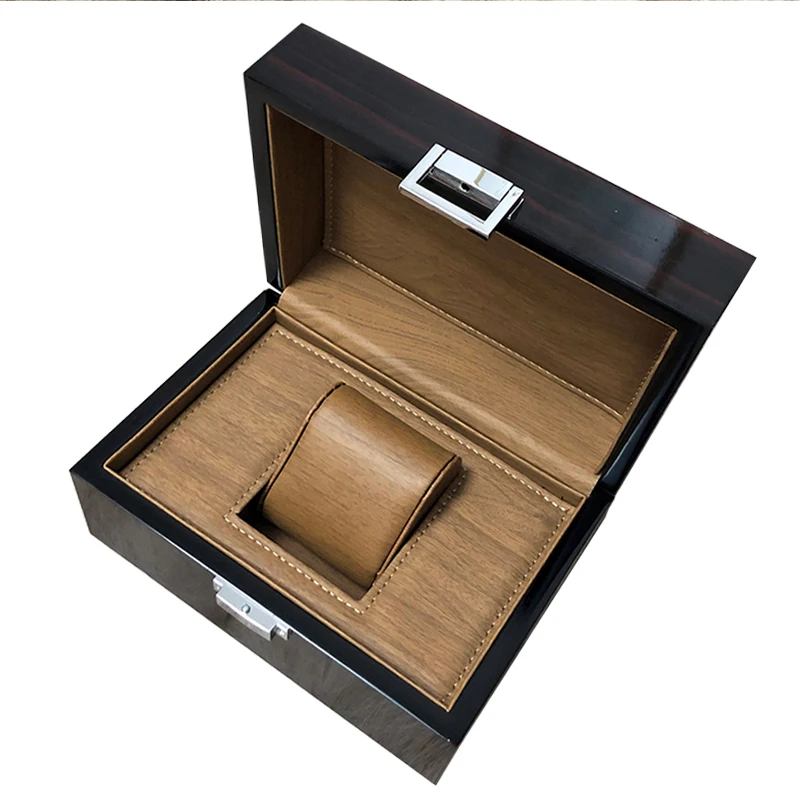 Luxury Wooden Watch Case Box Storage Display Box Organizer Maquillaje Sin Etiqueta Watch Boxes Storage Free Logo CarvingCustomiz