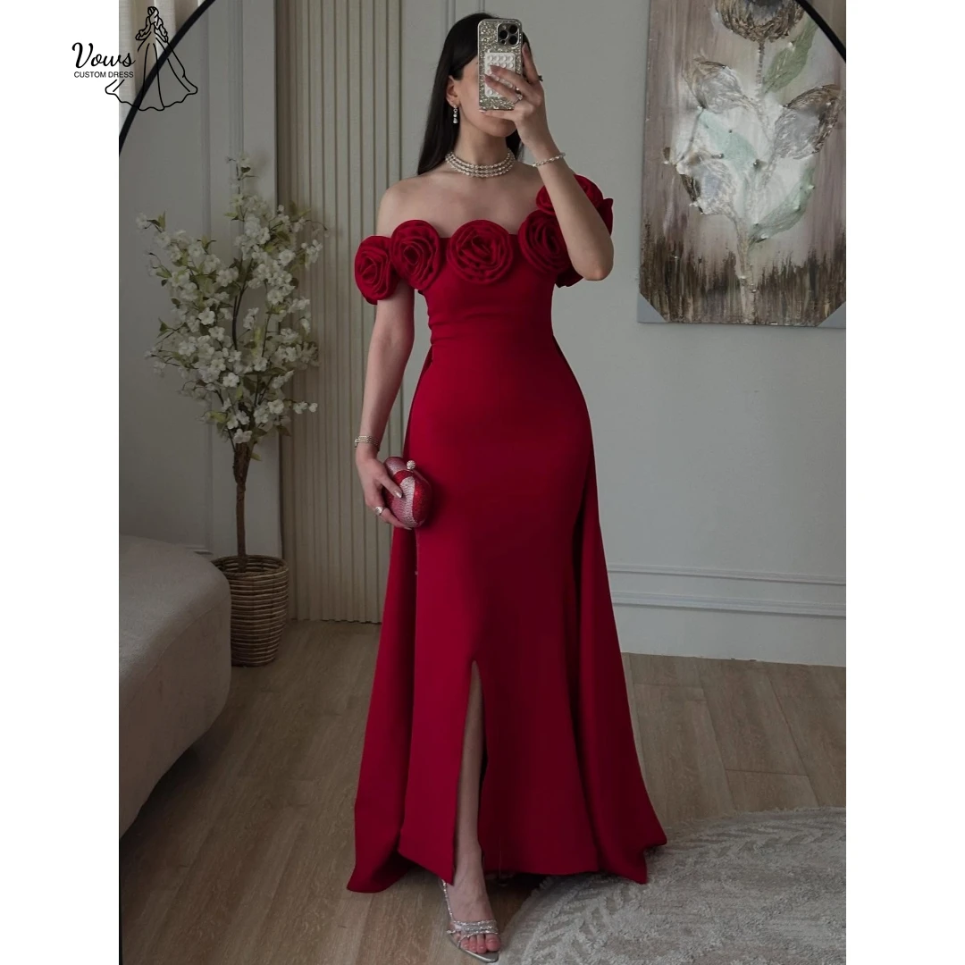 

Vows Вечерние платья на заказ Свадебное платье Элегантные платья для выпускного вечера 2025 Свеча линия Цветочное бальное платье Платье Вечернее платье