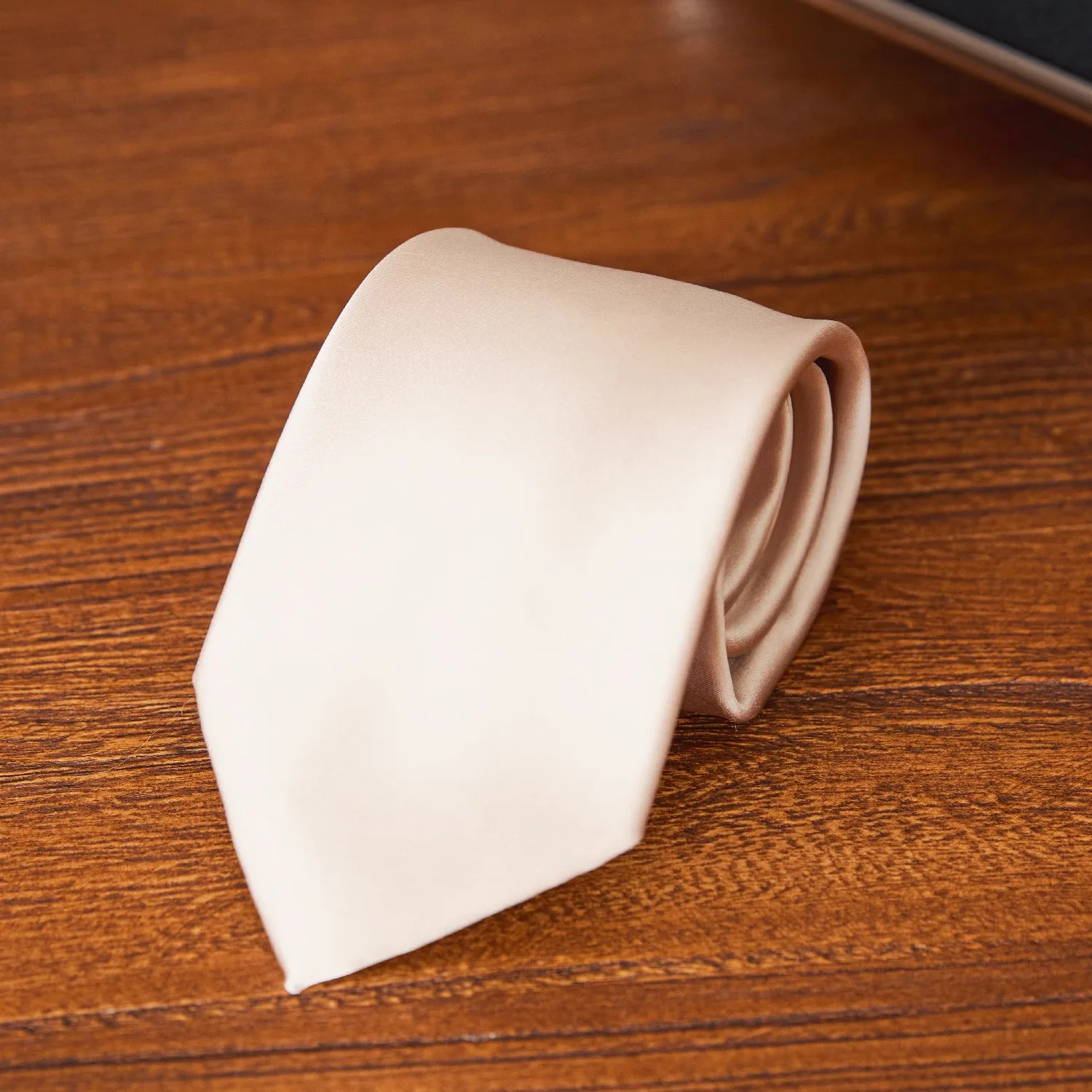 

Men's Silk Polyester Blend Tie - 2025 Summer New Solid Color 147cm Handmade Arrow Point Business