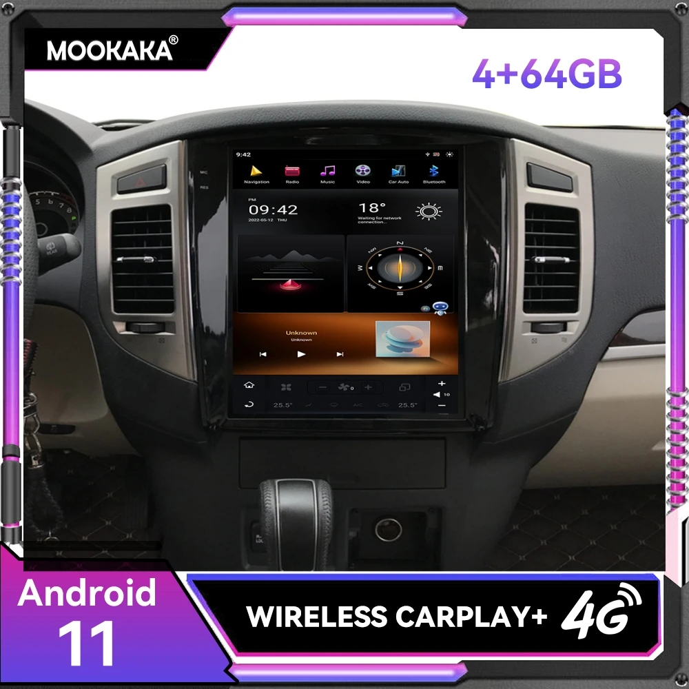 Android 13 8+256GB Qualcomm For Mitsubishi Pajero 12 inch car radio Car Radio Player MITSUBISHI PAJERO V97 V93 2007-2020 Car GPS