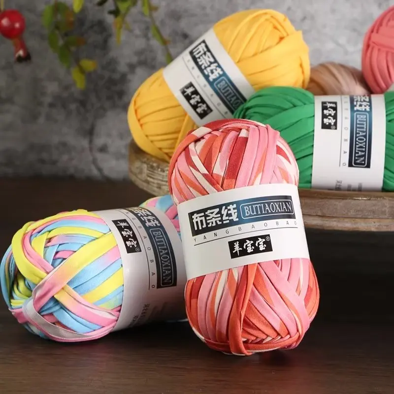 100g Thick Cloth Yarn Soft Colored Yarn for Hand Knitting Woven Bag Carpet DIY Hand-knitted Material