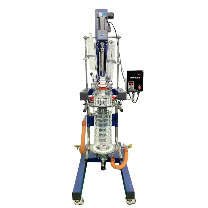 Gold Seller Fully Customizable 5L-50L Jacketed Glass Reactor with Lifting and Rotation for HJLab