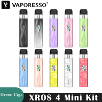 Original Vaporesso XROS 4 Mini Kit E Cigarette Vaporizer 1000mAh Battery 3ml Top filling Fit for XROS Series Pod Vape