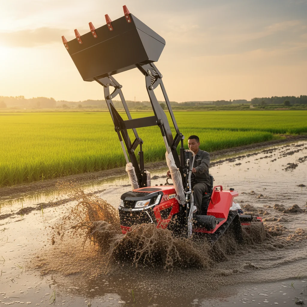 

New Hot Sale 80HP Crawler Tractor For Sale Hydraulic Rotary Tiller With Excavator And Hammer
