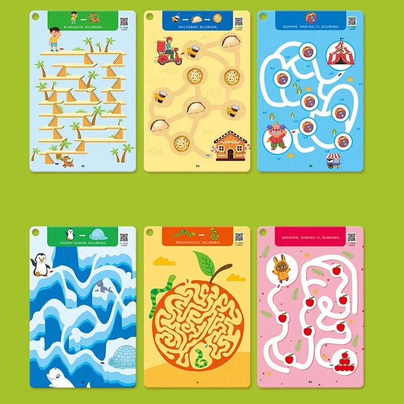 Practice Copybook Tracing Workbook Reusable Pen Control Training Magical Montessori Cards for Kids Education Book 64 Pages