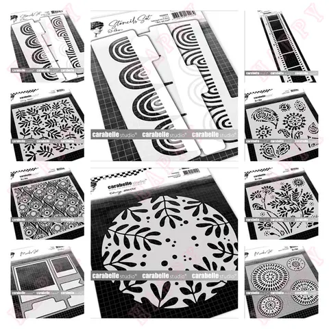 Primavera estêncil de plástico arco-íris pavão floral diy scrapbooking diário decoração papel artesanato modelo de gravação saudação artesanal