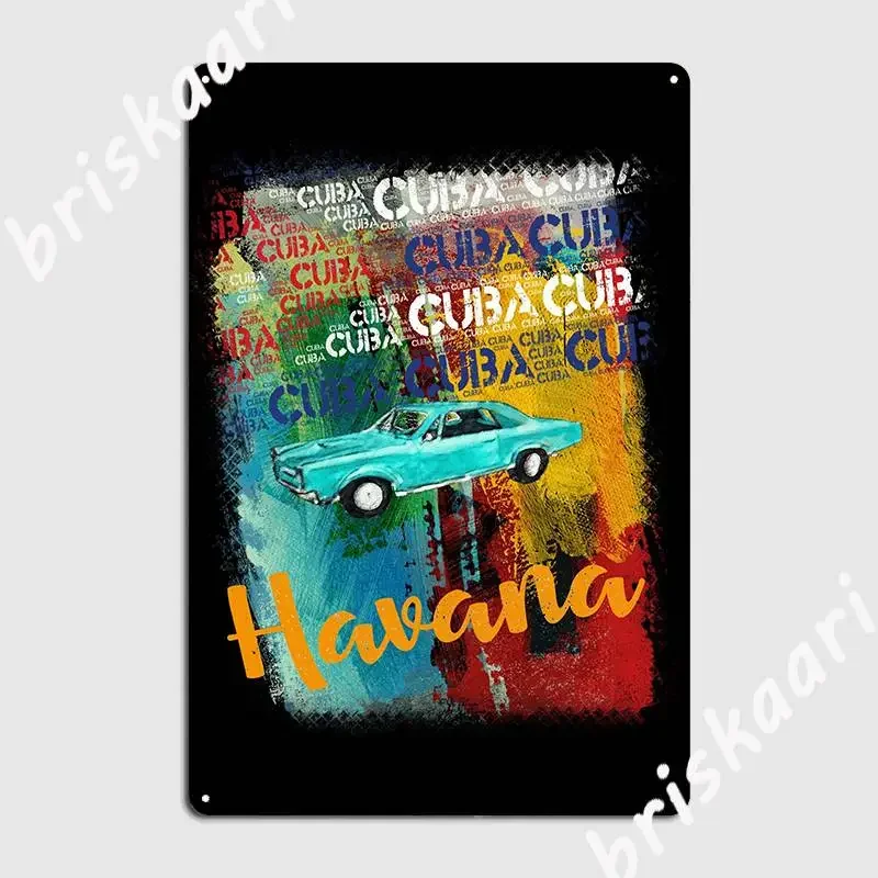 Havana Cuba Old Cars Oldtimer Poster Metal Plaque Painting Décor Cinema Club Party Create Tin Sign Poster