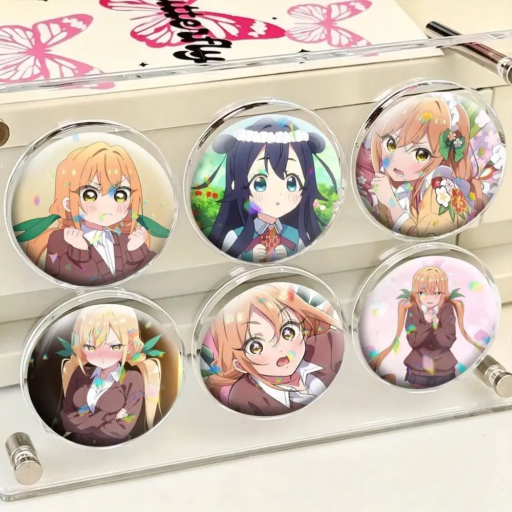 Inda Karane Yoshimoto Shizuka 100Kanojo 25 32 44 58 75 mm Insignias Broches Redondos Personalizados Alfileres Accesorio Regalo
