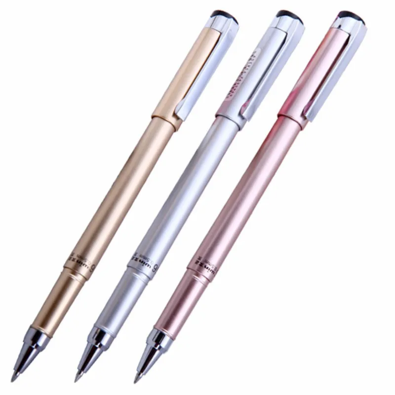 1 Piece Luxury Metal Gel Pen Rose Gold Cute Kawaii Office School Supply Christmas Gift Ellen Brook Lovely Handle