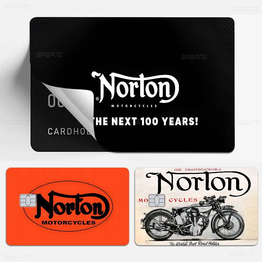 Motorcycle Racing N-Nortons Credit Card Skin Stickers No Adhesive Residue Water Proof for VISA Credit Card Subway Access Card