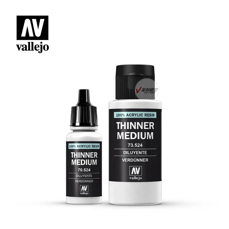 

Vallejo Spain AV Hand Coating Series Environmental Protection Waterborne Paint Special Diluent 70524/73524