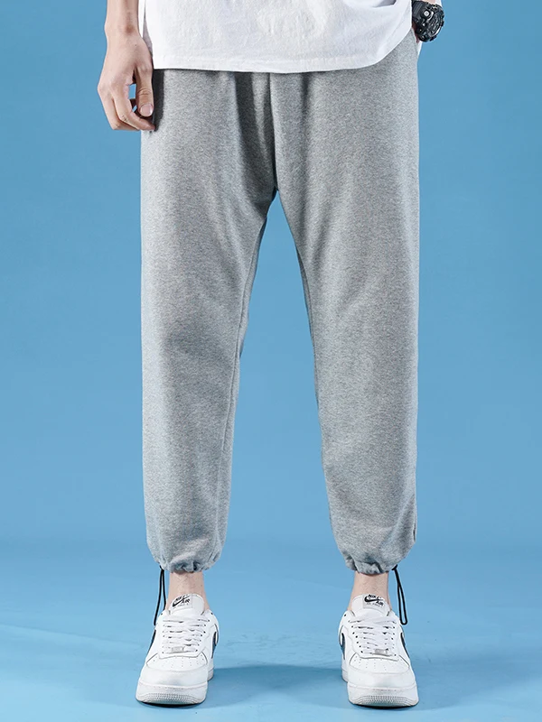 

Мужские повседневные брюки свободного кроя с манжетами, драпированные, на шнурке, универсальные, весна-лето, новинка