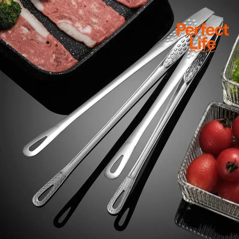 1/2pcs Stainless Steel BBQ Grill Tongs Meat Cooking Tweezers Kitchen Barbecue Clips Utensils Accessory  Tongs Clips Barbecue