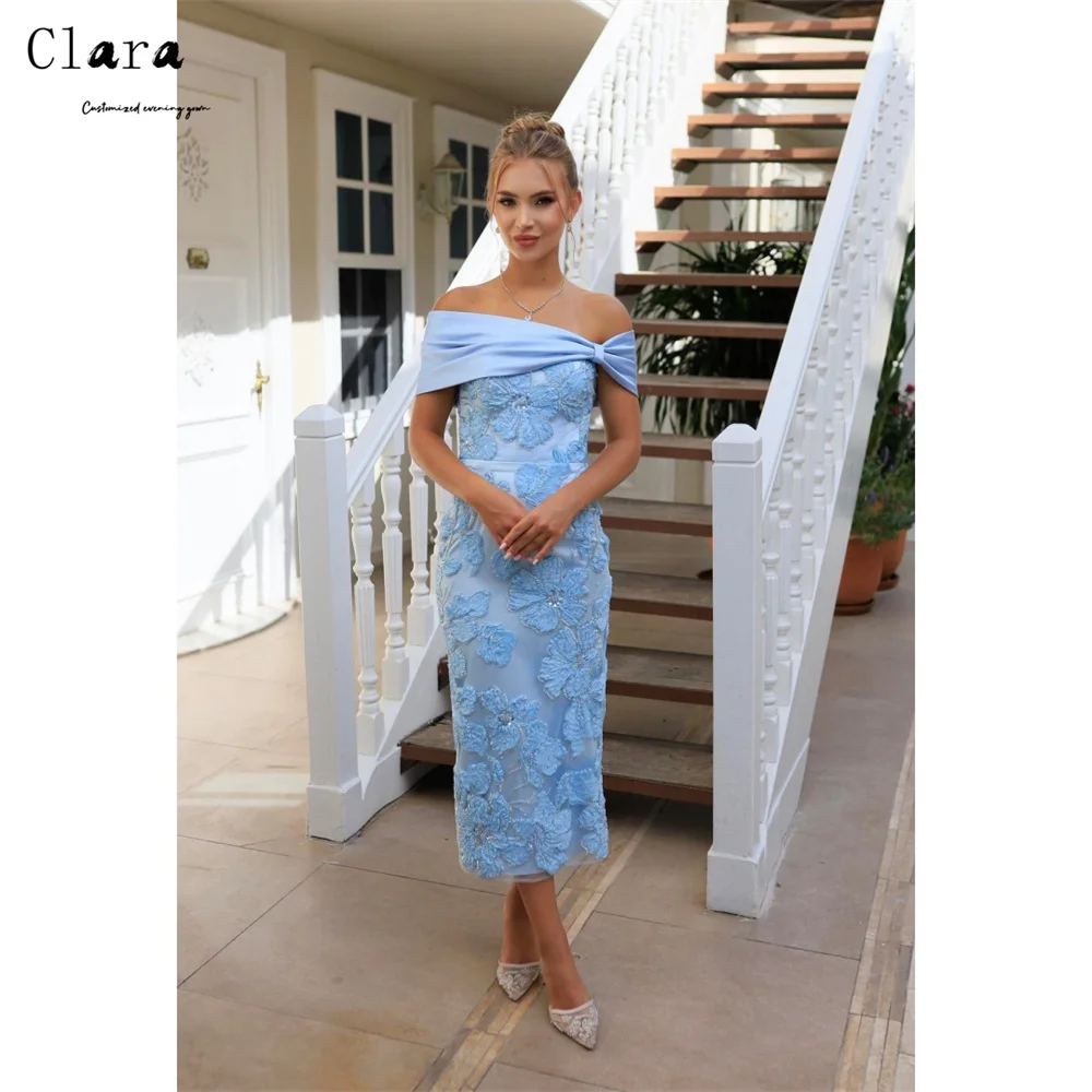 فستان سهرة نسائي أزرق مخصص على شكل قلب بدون أكمام على شكل حرف a لحفلات الزفاف فساتين أنيقة للنساء حفلة طويلة فاخرة