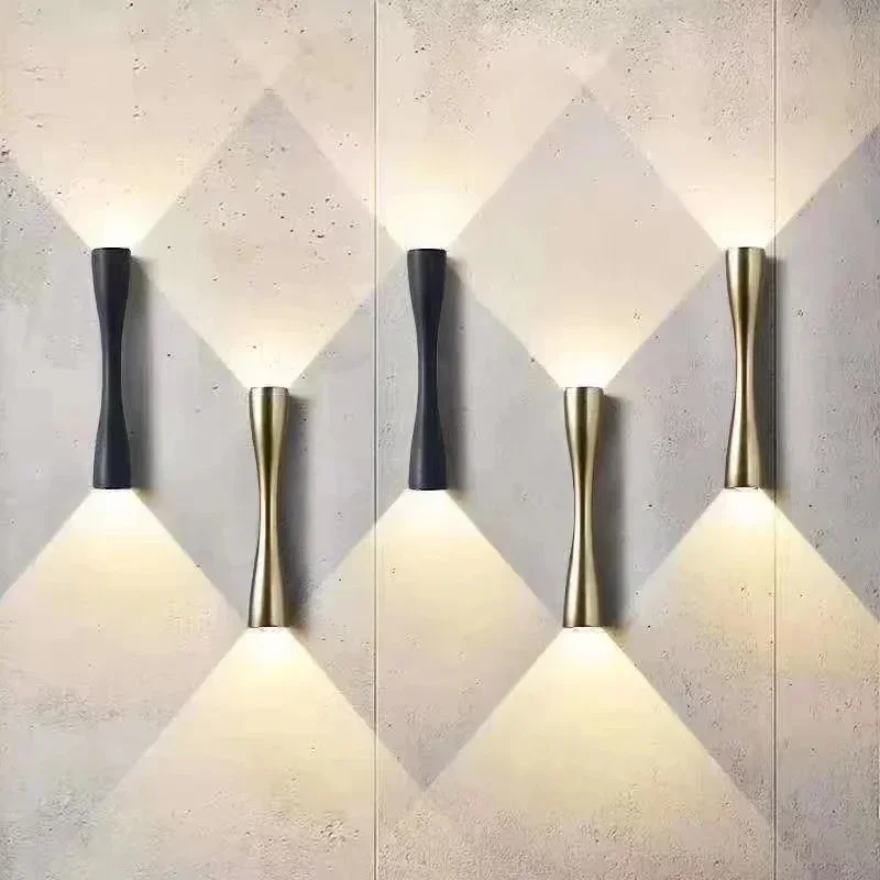 Lámpara de pared de diseño creativo, luces de pared luminiscentes minimalistas de cintura pequeña, iluminación de fondo para pasillo y escalera