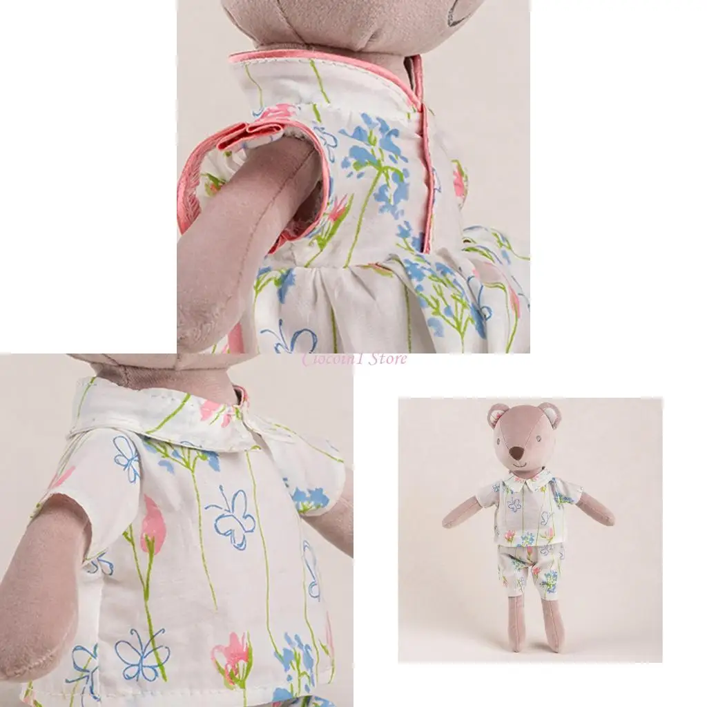 

Y1UB Прекрасная одежда фаршированная медведь успокаивающая игрушка для малыша сенсорная комфортная игрушка для куклы для детских