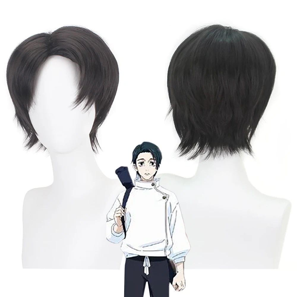 Anime Jujutsu Kaisen Yuta Okkotsu Cosplay Synthetic Hair 12-Inch Black Short Hair Suitable For Daily Party Heat-Resistant Wig