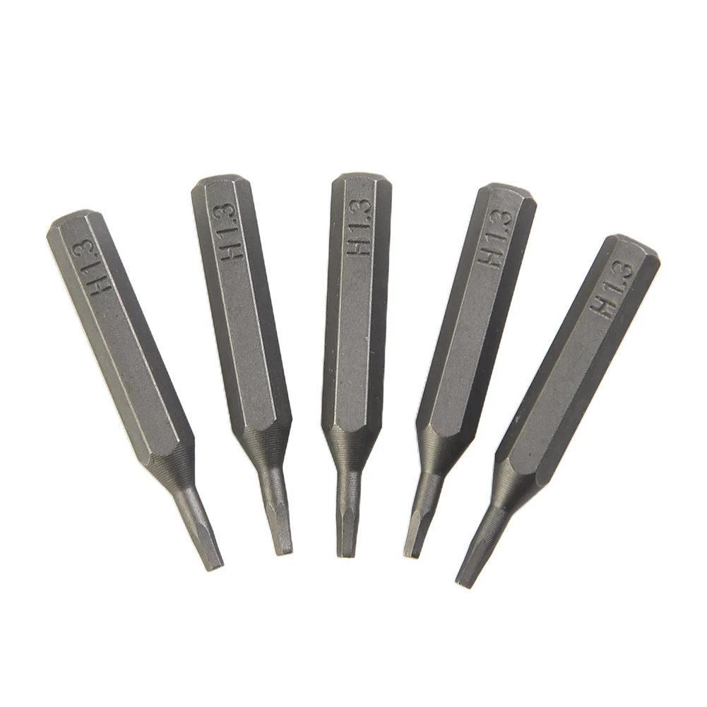 H4x28mm Small Hex Screwdriver Bits H0.7 H0.9 H1.5 H3 H4 4mm Hex Shank Hollow Plum Blossom Screwdriver Head