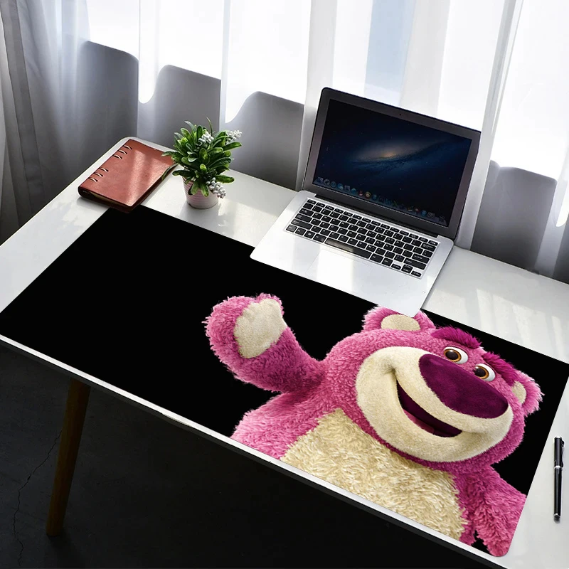 

Mouse Pad Laptop Non Slip Extended Desktop Mouse Mat PC Anime Keyboard Pad Gaming Accessories Strawberry Bear L-lotso Mousepad
