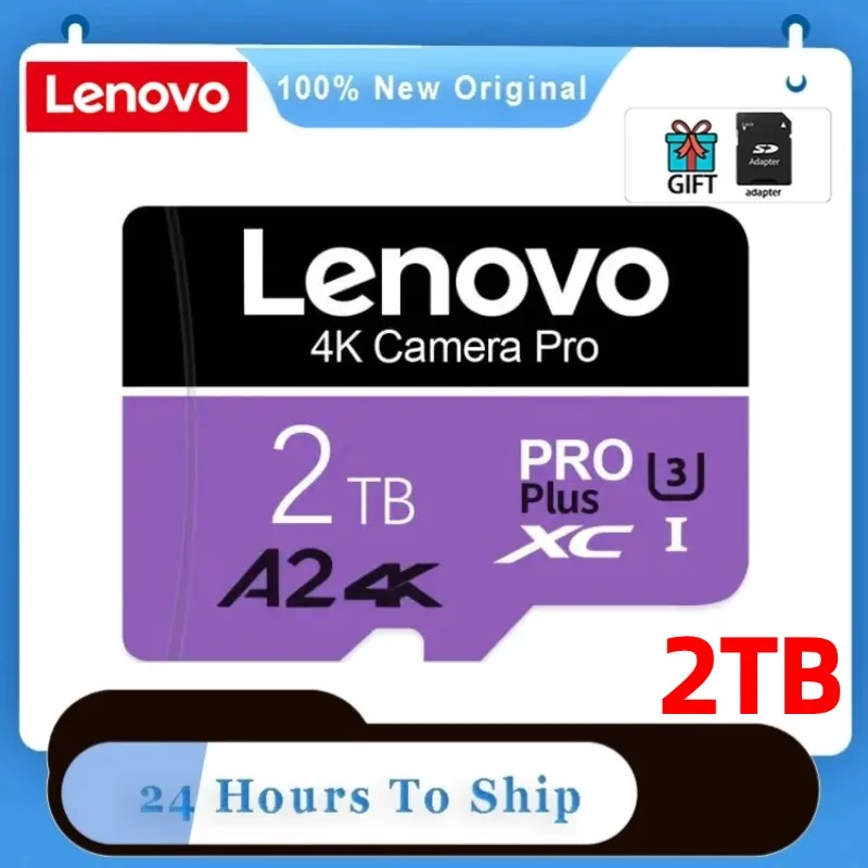 Lenovo U3 kartu memori 2TB 128GB Class10, kartu SD mikro TF 256GB V30 4K Full HD kartu Flash SD/TF Mini kartu SD untuk ponsel Drone Ps4