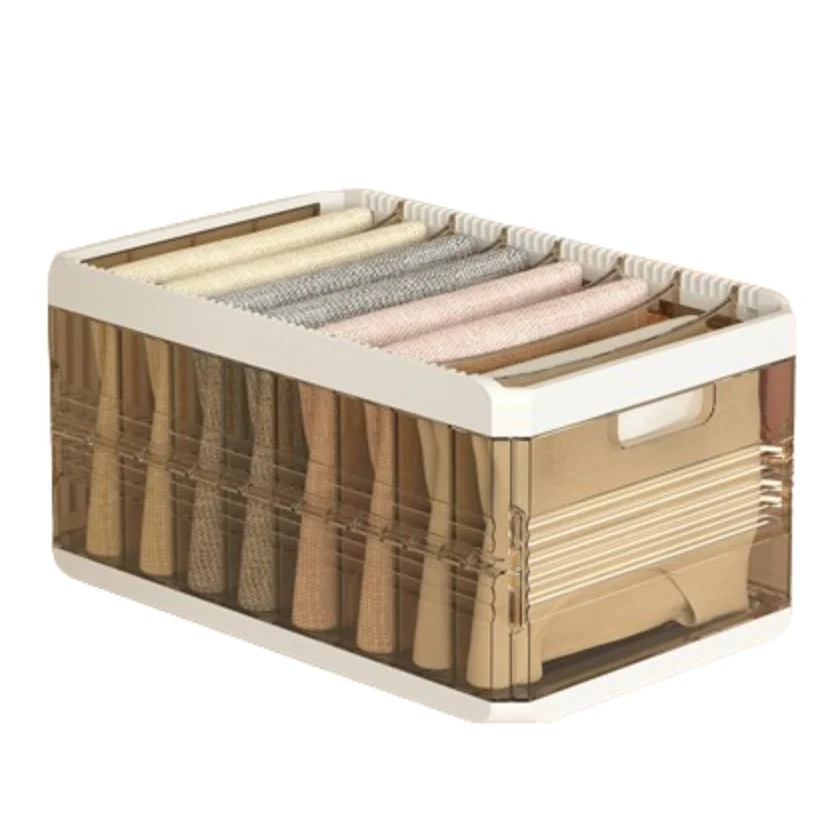 

Thicken Foldable Closet Storage Bins with Lids Large Capacity Drawer Shelf Removeable Stackable Pants Storage Container T-shirts