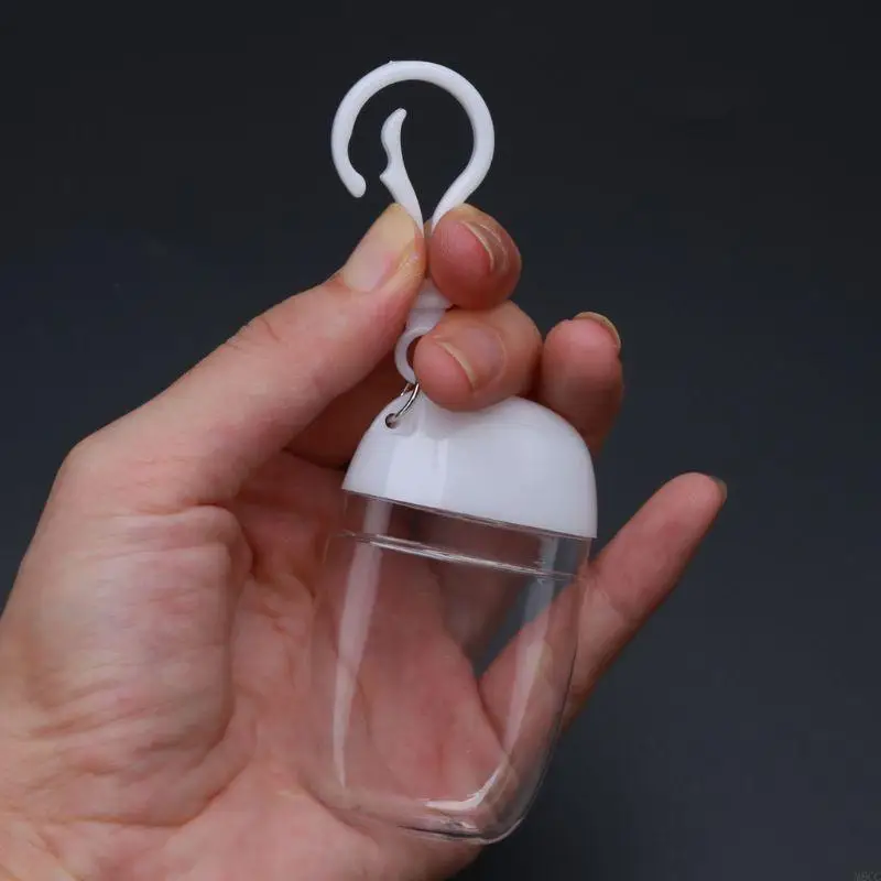 M6CC Portable Travel Bottle Empty Hand Sanitizer Bottle Keychain Holder with Clip