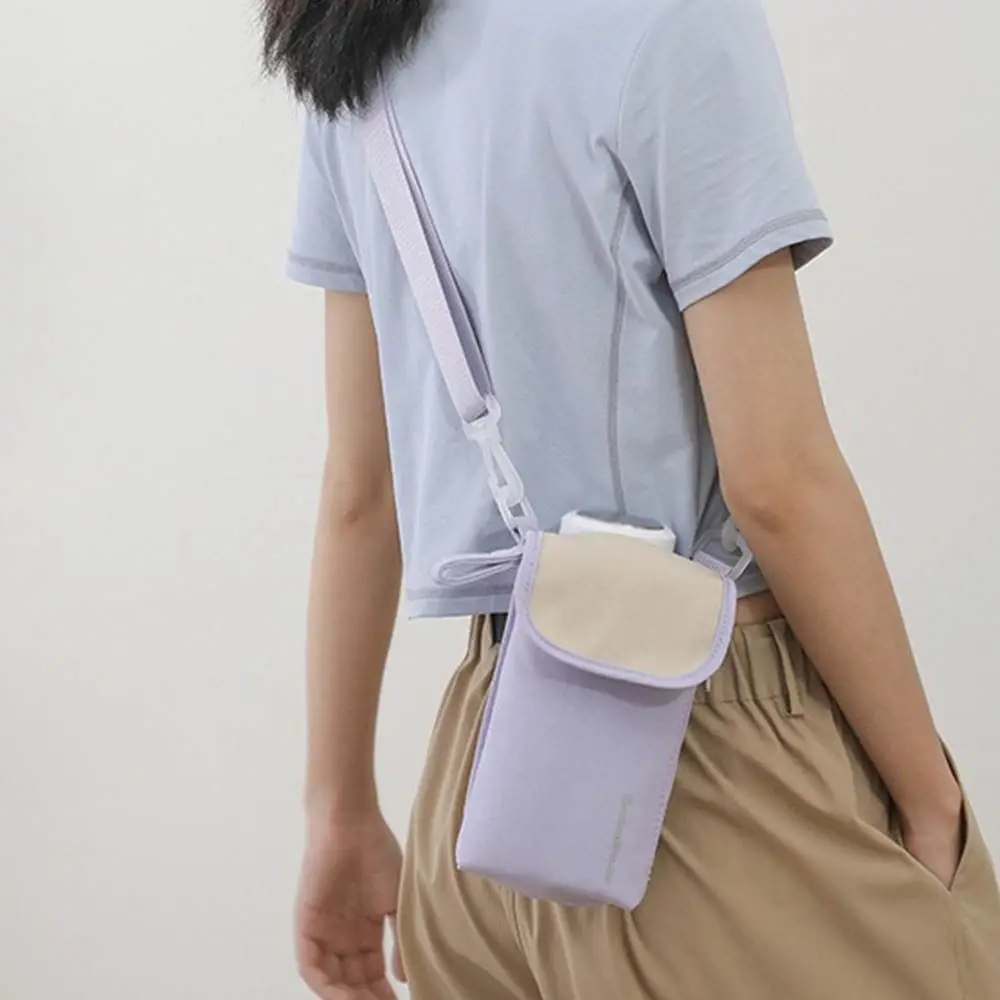 

With Shoulder Strap Water Bottle Crossbody Bag Adjustable Waterproof Cup Carrier Holder Sleeve Pouch Large Opening Front Pocket