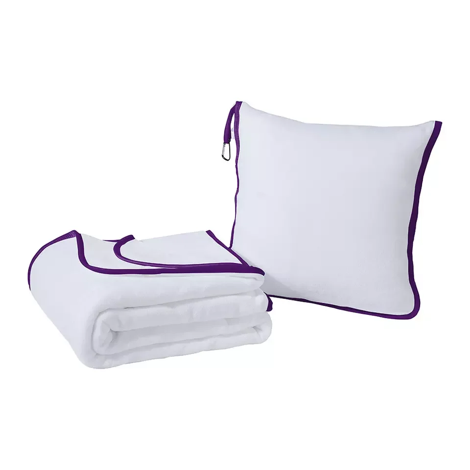 Plush Cozy Sublimation Blank Blanket Foldable 2 In 1 Pillows Cushions Quilt Car Travel Soft Bag Living Room Office