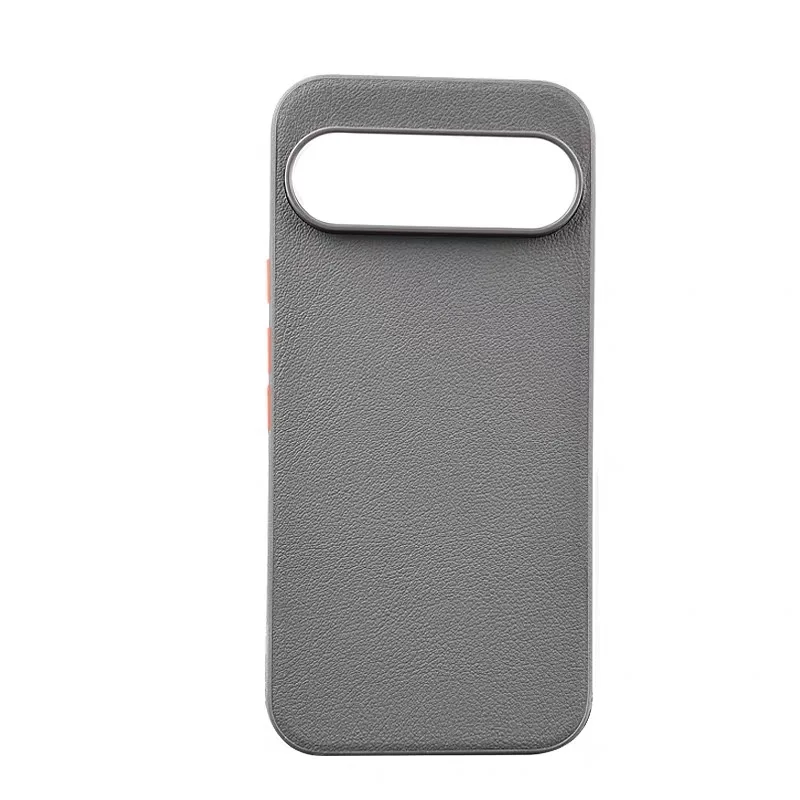 Business Plain Leather Case for Google Pixel 9 10 Pro XL Pixel 9A Aluminium Alloy Independent Button Camera Protection Cover