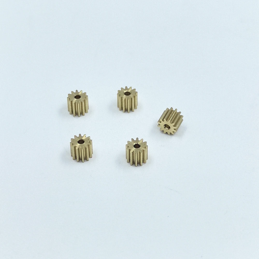 5pcs/lot  0.25 Modulus 9T 10T 11T 12T 20T Teeth Metal Copper Gear For Spindle transmission gear Fit 1mm  Shaft