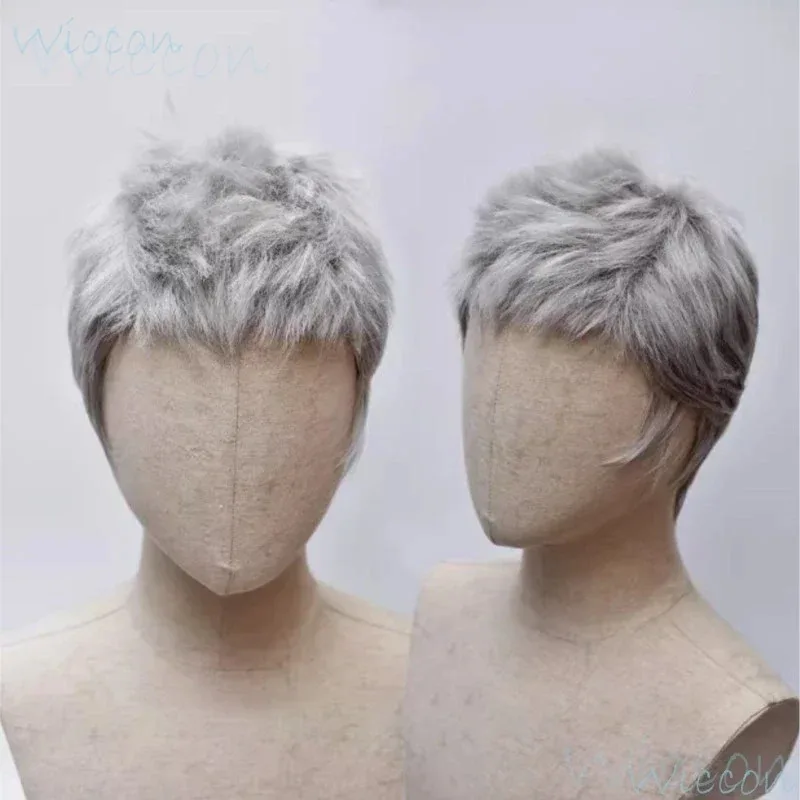 게임 네로 코스프레 데빌 메이 크라이 5 코스튬 화이트 그레이 가발 슈트 코믹콘 유니폼 할로윈 파티 의상 남성용 코트 장갑