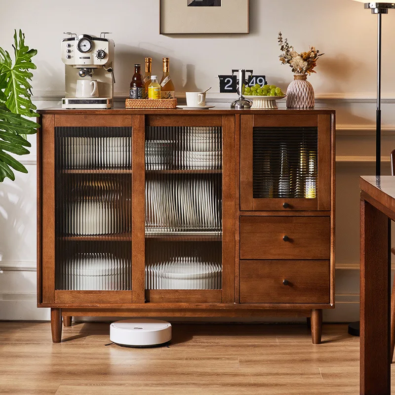 Solid wood dining side cabinet, locker against the wall,  side , cupboard, kitchen , living room