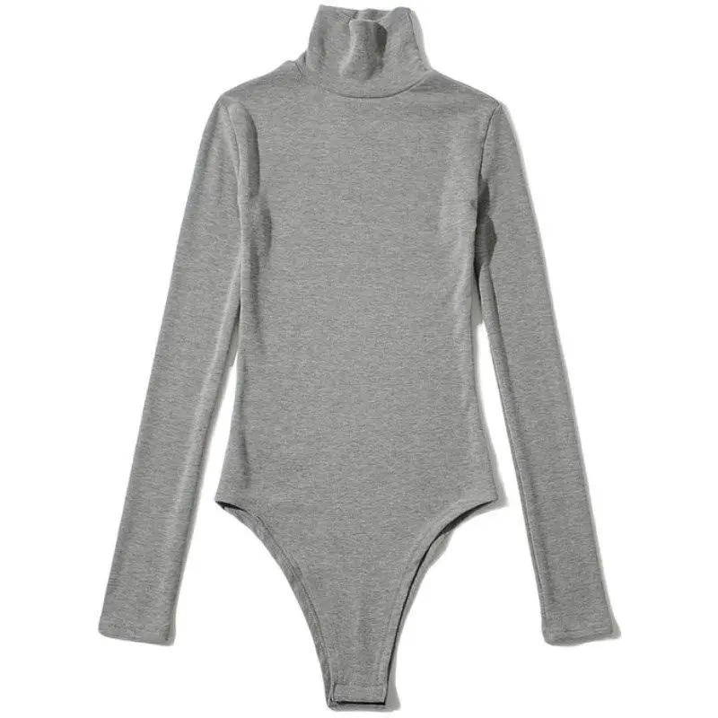 Women's Turtle Neck Bodysuit Fashion Slim Fit Bodycon Solid Color Top Sexy Long Sleeve Top Fall Winter Layering Basic Wear