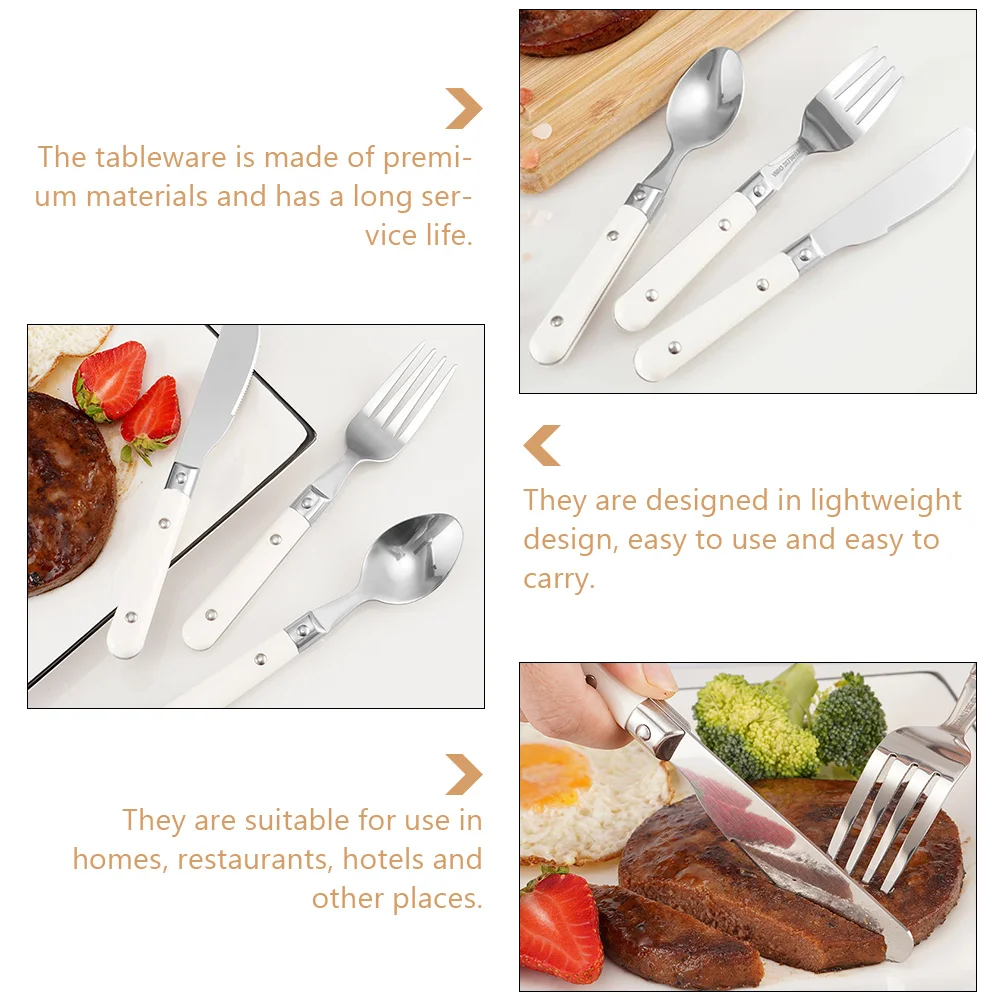 

Children Knife Fork Spoon Tableware Set Stainless Steel Kids Utensils Lightweight Ideal Gifts Home Restaurant Kitchen Use