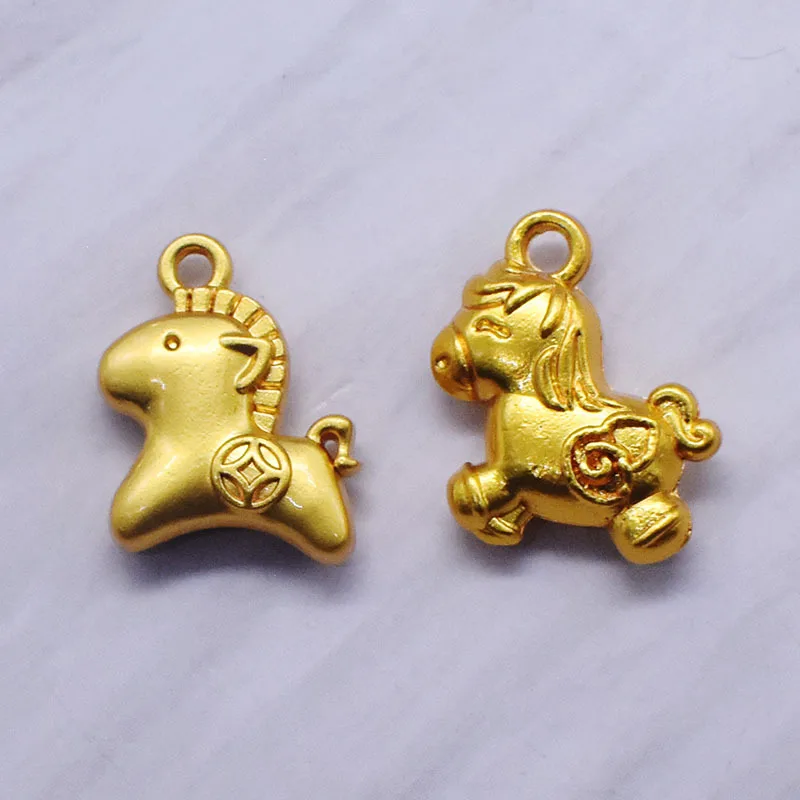10pcs Charms Alloy Metal Horse Pendant for DIY Bracelet Necklace Earrings Jewelry Making Material Wholesale