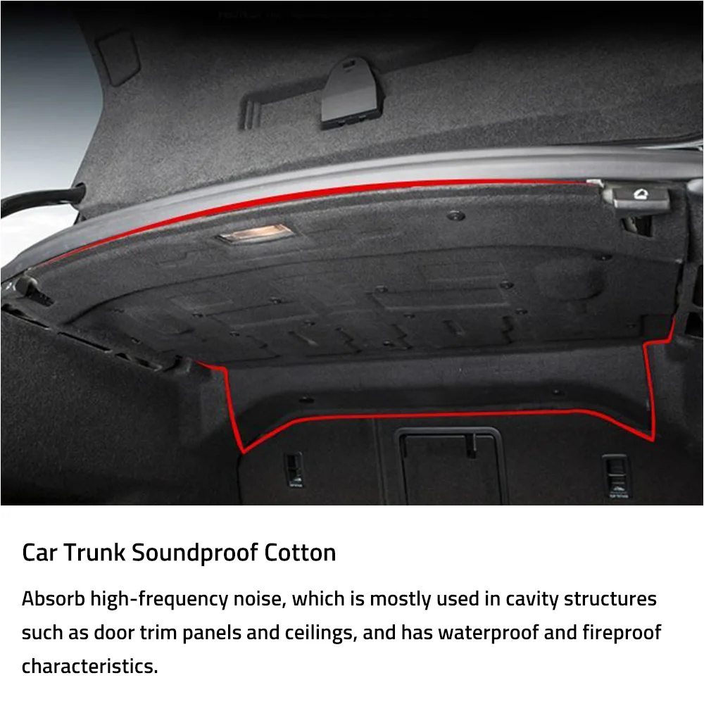 سيارة جذع العزل القطن عازلة للصوت السجاد لزجة الوسادة سيارة التصميم لشركة فولكس فاجن باسات B8 2017-2023 #4
