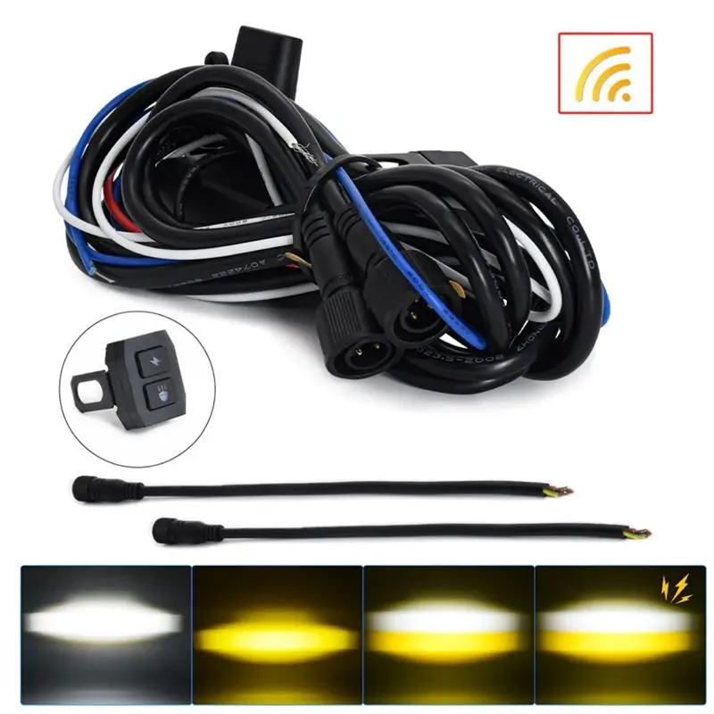Leading-Edge-Motorcycle Spotlights Switch Light Bar/Work Light Fog Light On/Off Wiring Harness For Car Boat Truck Accessories