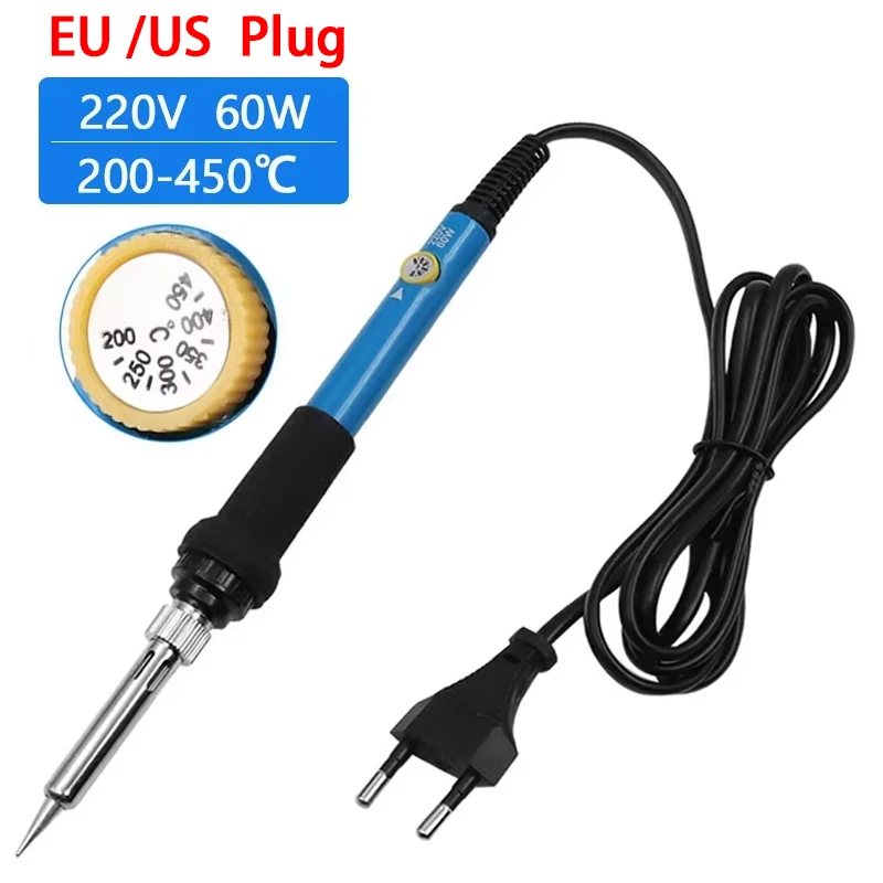 

60W adjustable temperature electric soldering iron 220V / 110V electric soldering iron set welding repair tool