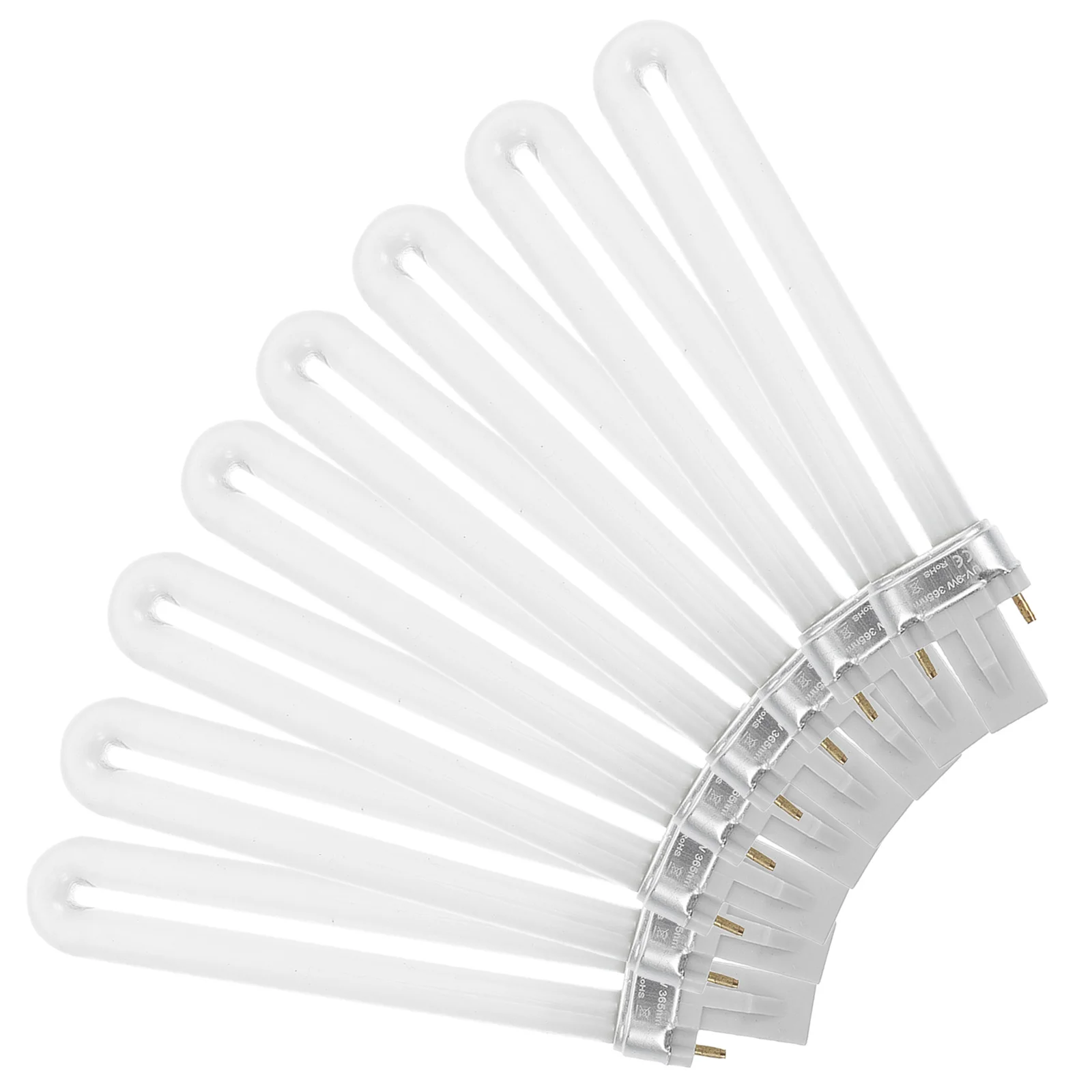 8Pcs 9W Manicure Light Tube for Nail Gel Curing Reusable Uv Lamp Replacement Ideal DIY Nail Art Gift Lamp Manicure Light Tube