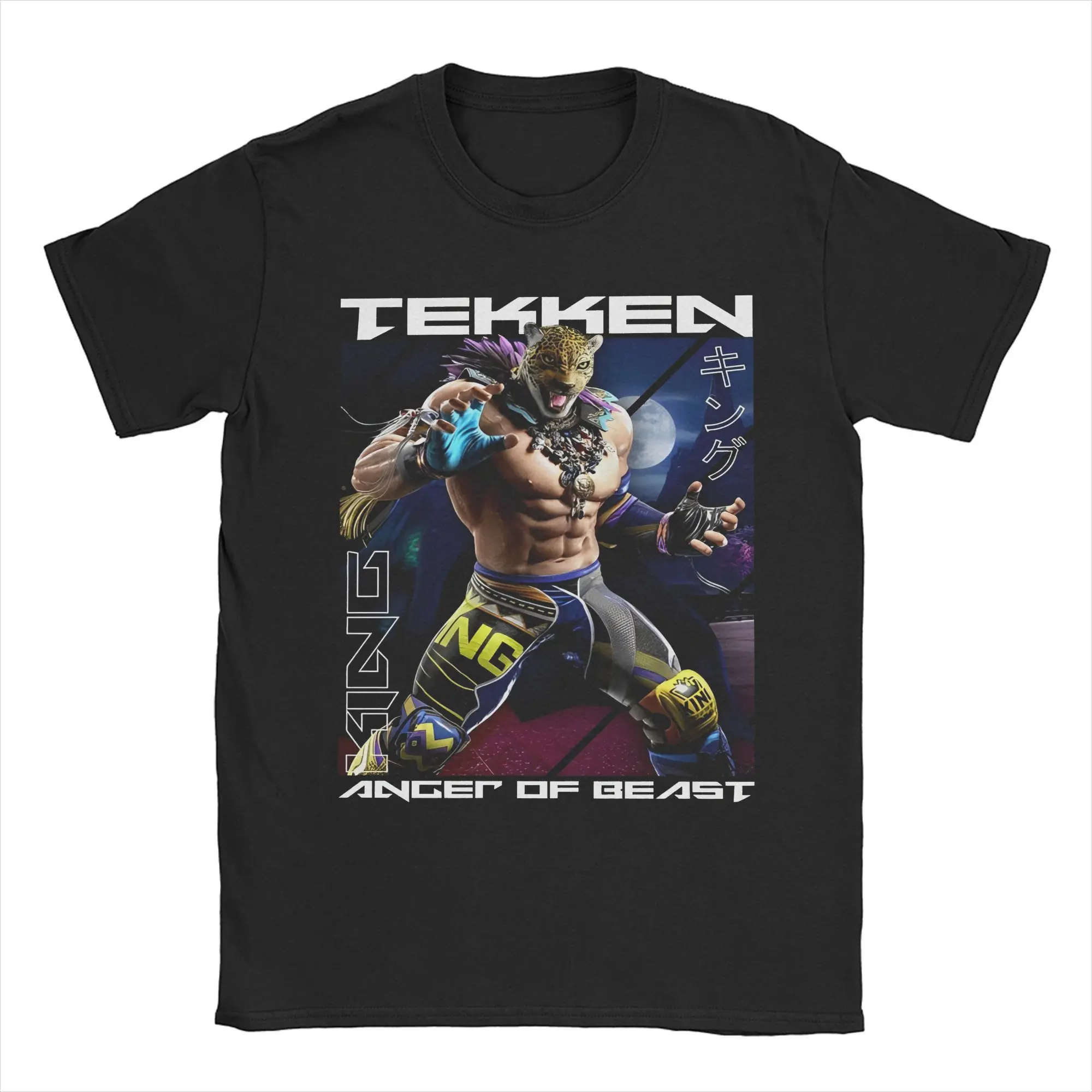 Casual Tekken 8 King Fighting Game T-Shirt Men's Cotton Short Sleeve  O-neck Summer Clothing