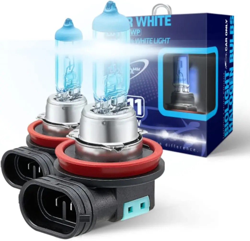 

H11 Super White Plus 6000K Яркий свет Сменная лампа для фар, 2 шт.
