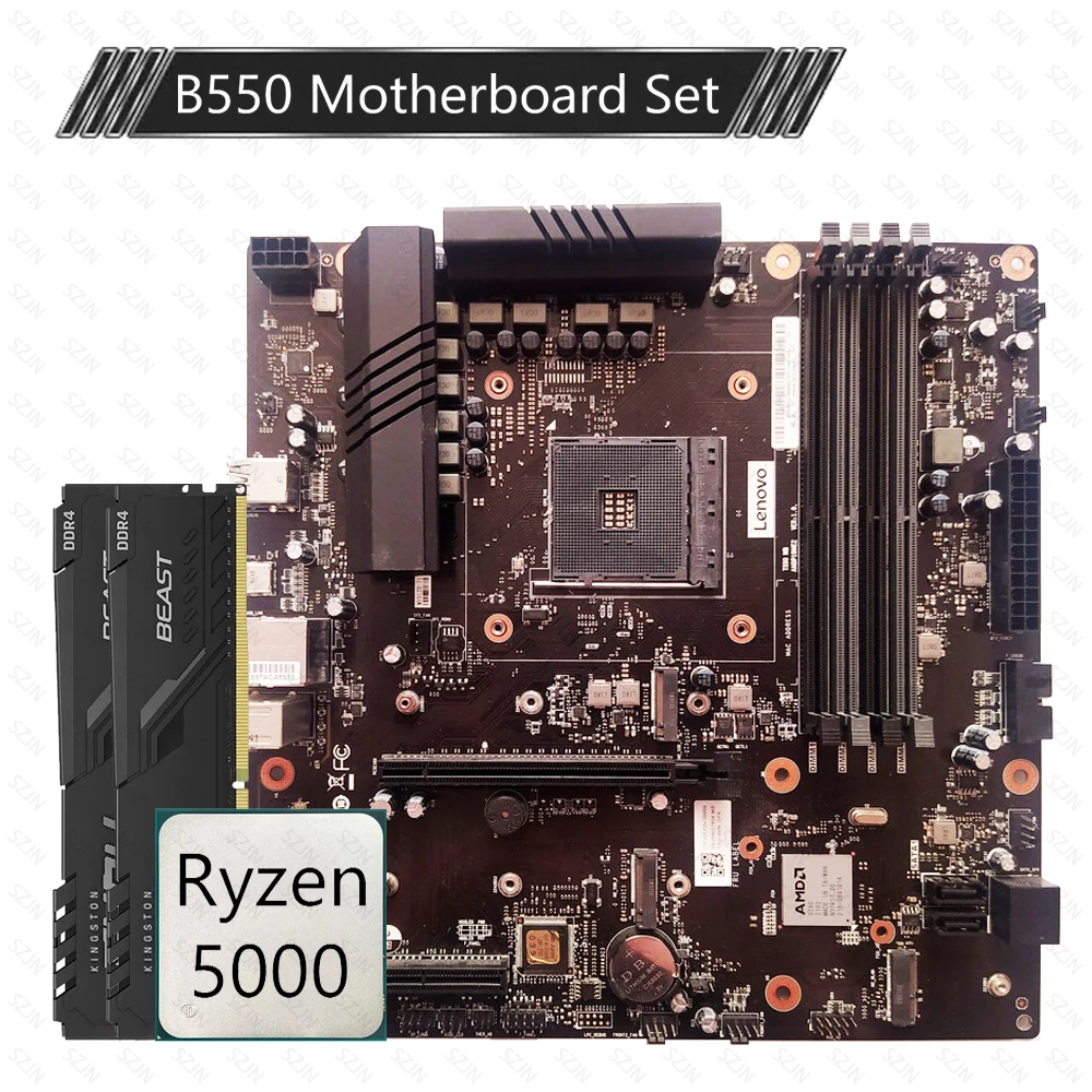 

Комплект игровой материнской платы B550M с Ryzen 5000 DDR4 Макс. 64 ГБ, 3200 МГц, поддержка NVME PCIE4.0 X16 4xSATA3.0 M.2 WIFI (NGFF)