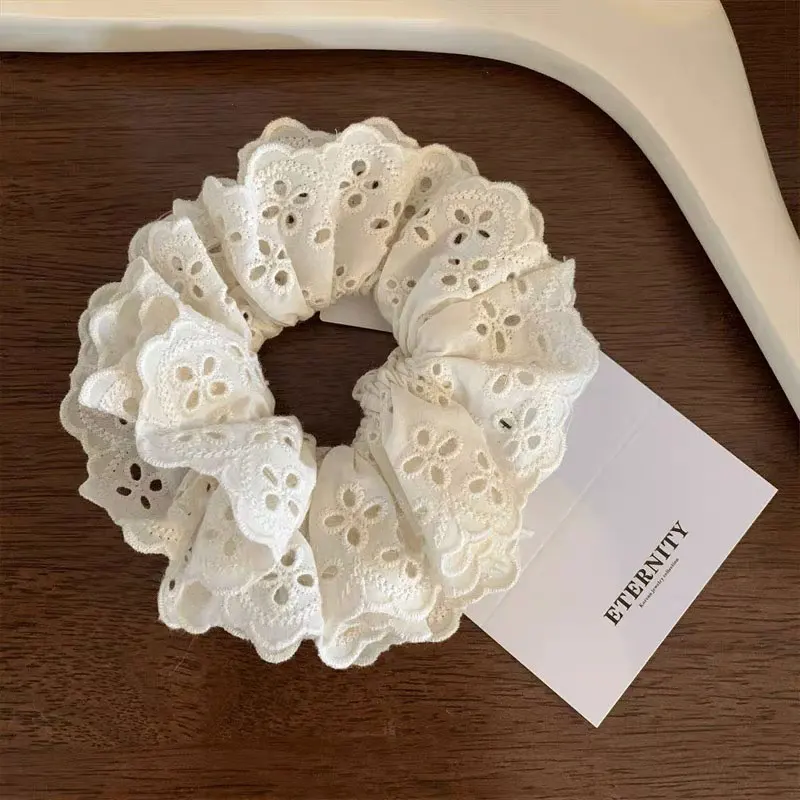 2 Buah Ikat Rambut Renda Lucu Ikat Rambut Wanita Ikat Rambut Ekor Kuda Ikat Kepala Bunga Aksesori Rambut Elegan Kurus untuk Anak Perempuan