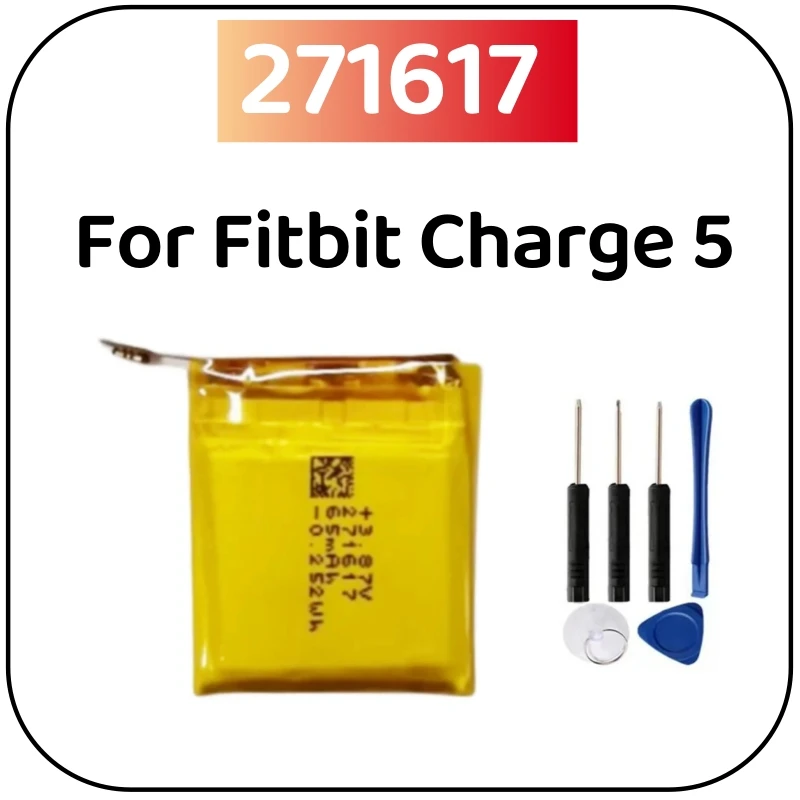 Nueva batería de repuesto 65mAh 271617 para Fitbit Charge 5 reloj deportivo inteligente acumulador de batería AKKU + herramientas gratuitas
