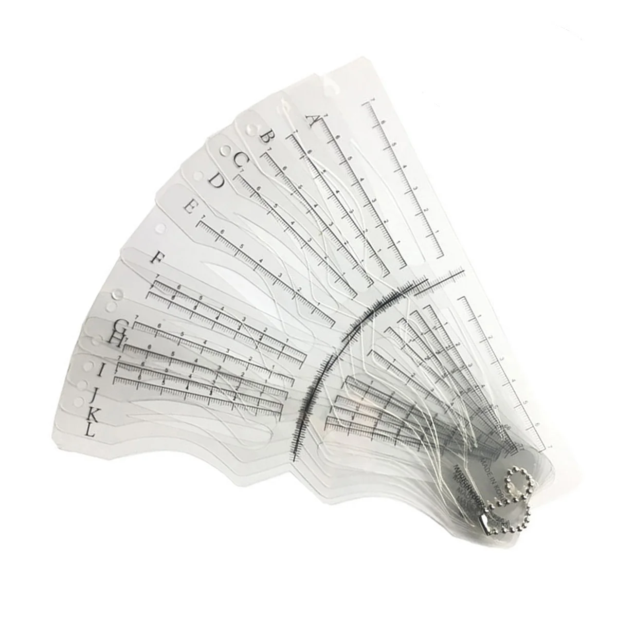 Plantillas para dar forma a las cejas, plantillas de aseo reutilizables transparentes para cejas naturales, Kit de herramientas de maquillaje DIY, plantillas para cejas, 12 Uds.