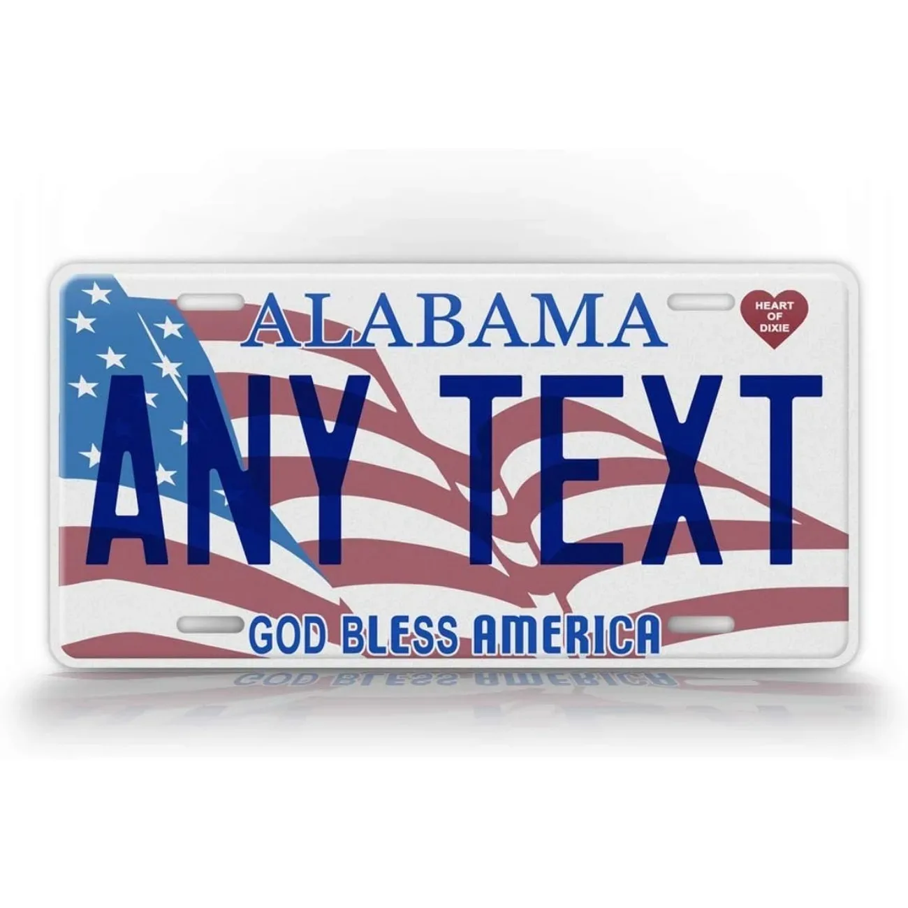 Alabama In God We Trust Custom Personalized Decorative Tag Home Decor Dustproof Waterproof (Only Decoration)