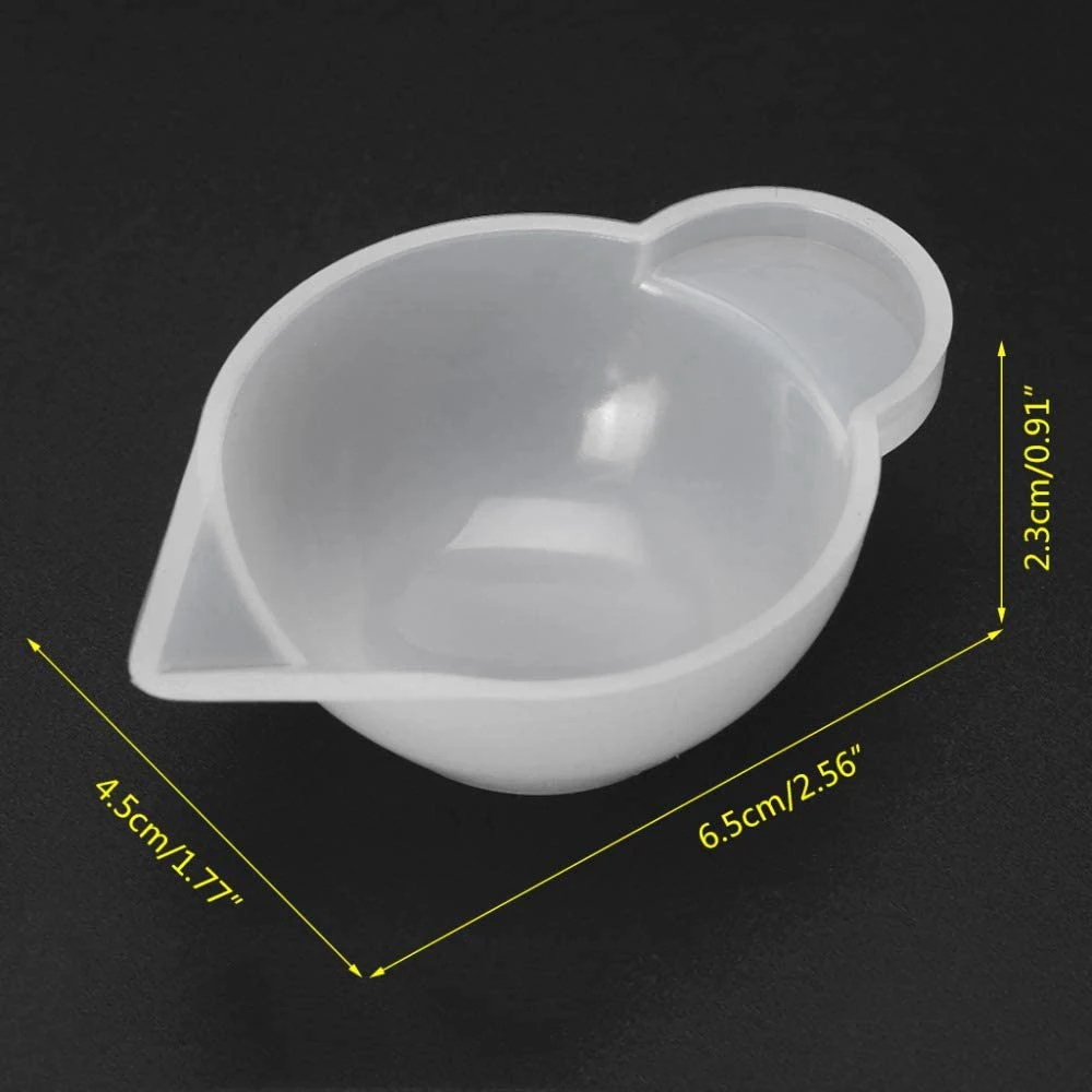 A68P-10 Pcs Silicone Mold Cup Dispenser, Mini Measuring Cup,Modulation Tools For DIY Epoxy Resin Craft