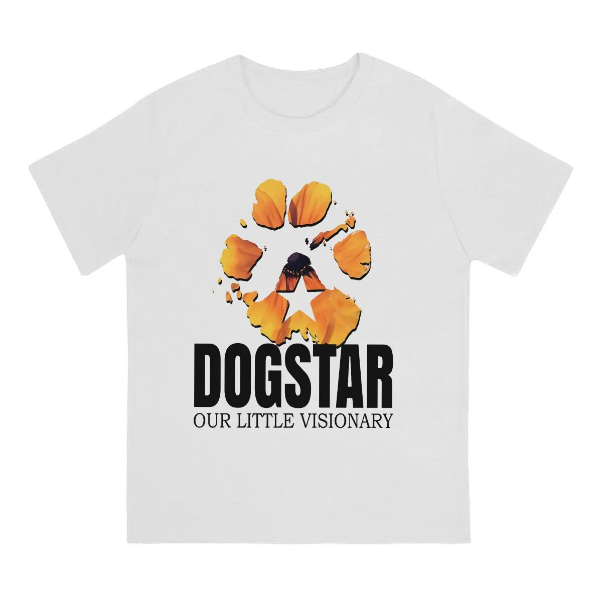 Dog Footprints T-Shirts for Men Dogstar Band Awesome Pure Cotton Tee Shirt Round Collar Short Sleeve T Shirt Birthday Present