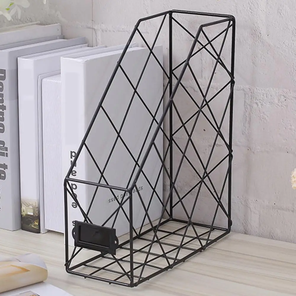 1/2/4 Layers Iron Grid File Book Storage Shelf Organizer Holder Desktop Rack